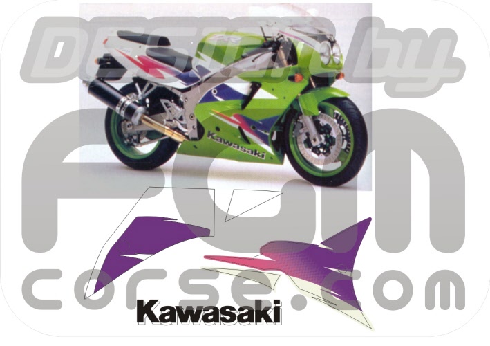 kit adesivi kawasaki zxr 750 '93